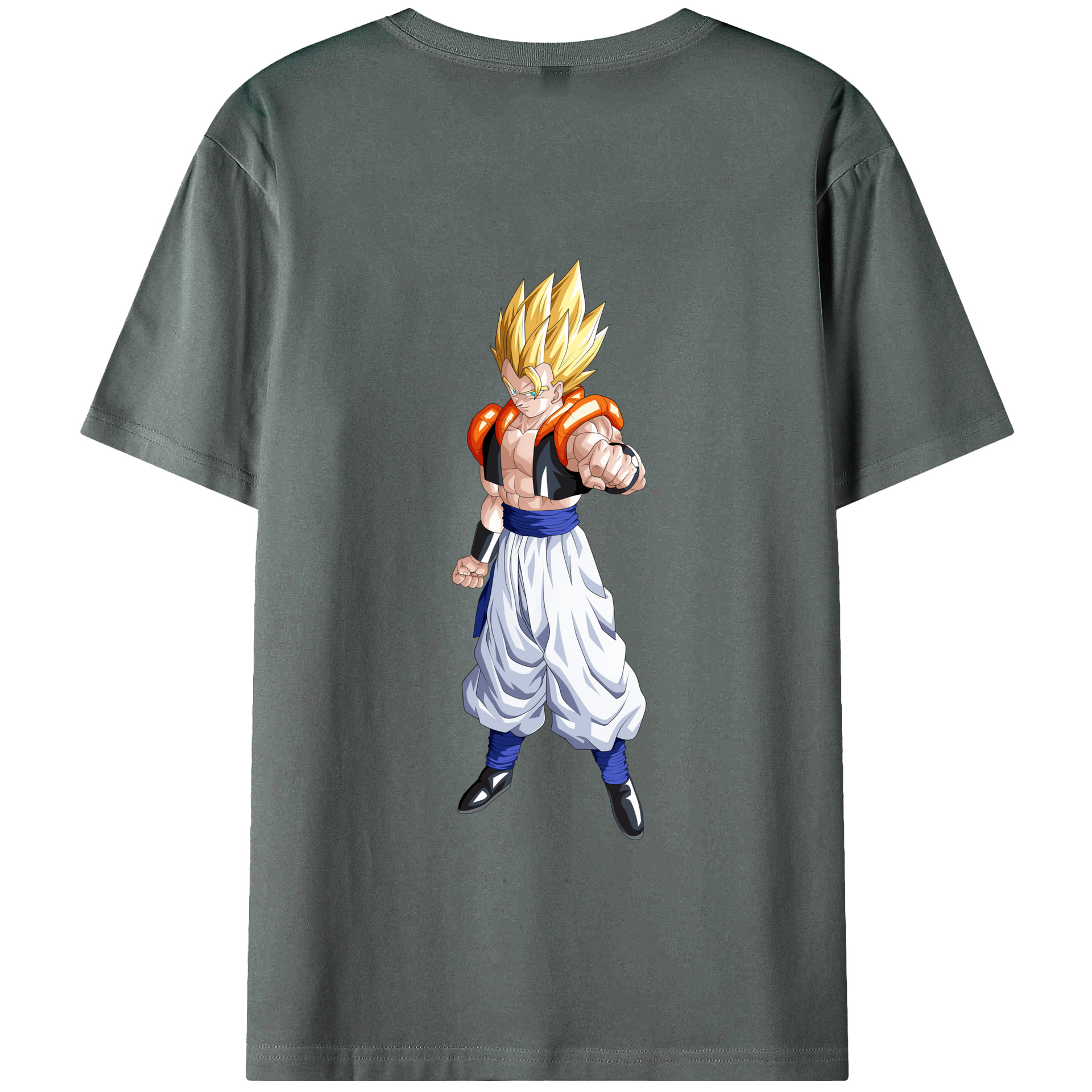 （画像用） ドラゴンボール ベジータ四世（Bejīta Yonsei）DRAGON BALL Vegeta IV 綿100％ メンズ半袖Tシャツ（バックプリント） 通気性
